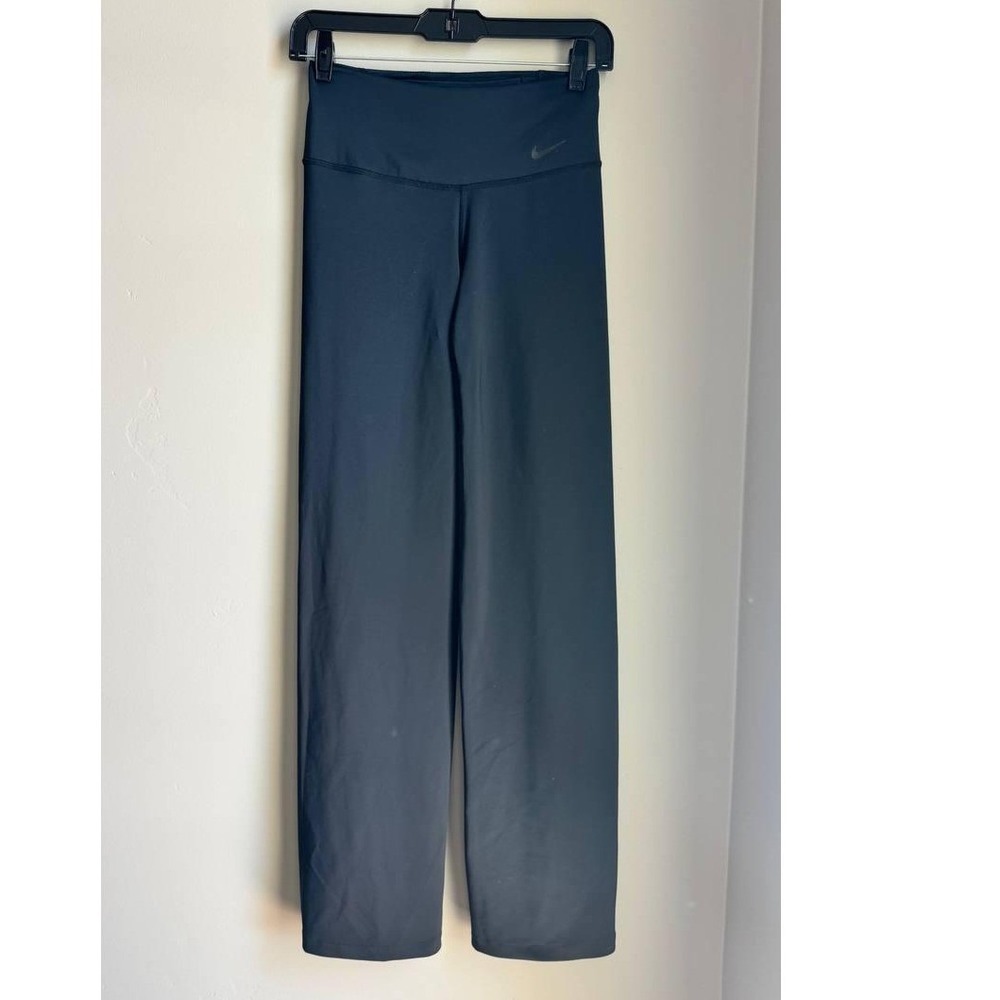Nike Dri-Fit Wide Leg Studio Yoga Pants Black Flare Activewear Loungewear Travel